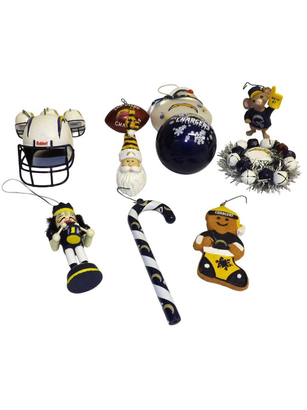 13 San Diego Charger Christmas Ornament Helmet Santa Nutcracker Football Wreath